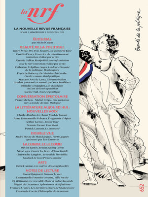 cover image of La Nouvelle Revue Française N° 652